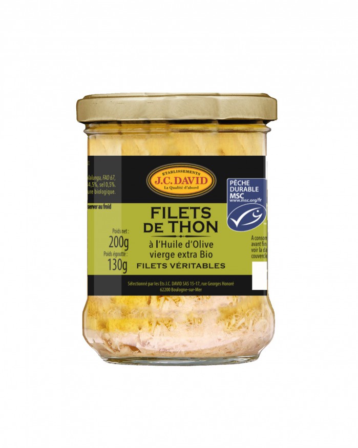 Filets de Thon à l'huile d'olive BIO vierge extra - 200 g