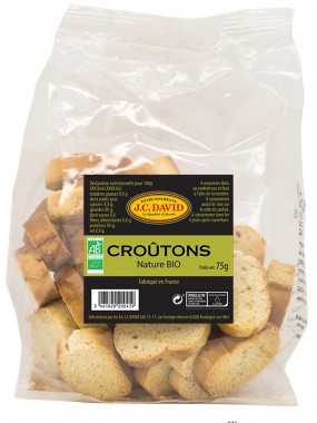 Petits croûtons nature BIO à l'huile d'olive - 75g