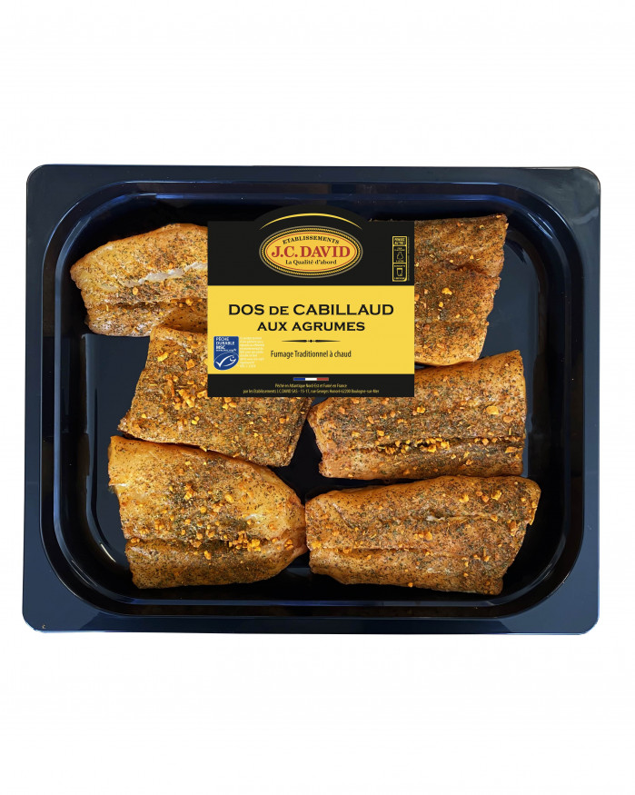 Dos de Cabillaud fumé à chaud aux agrumes - 1 kg