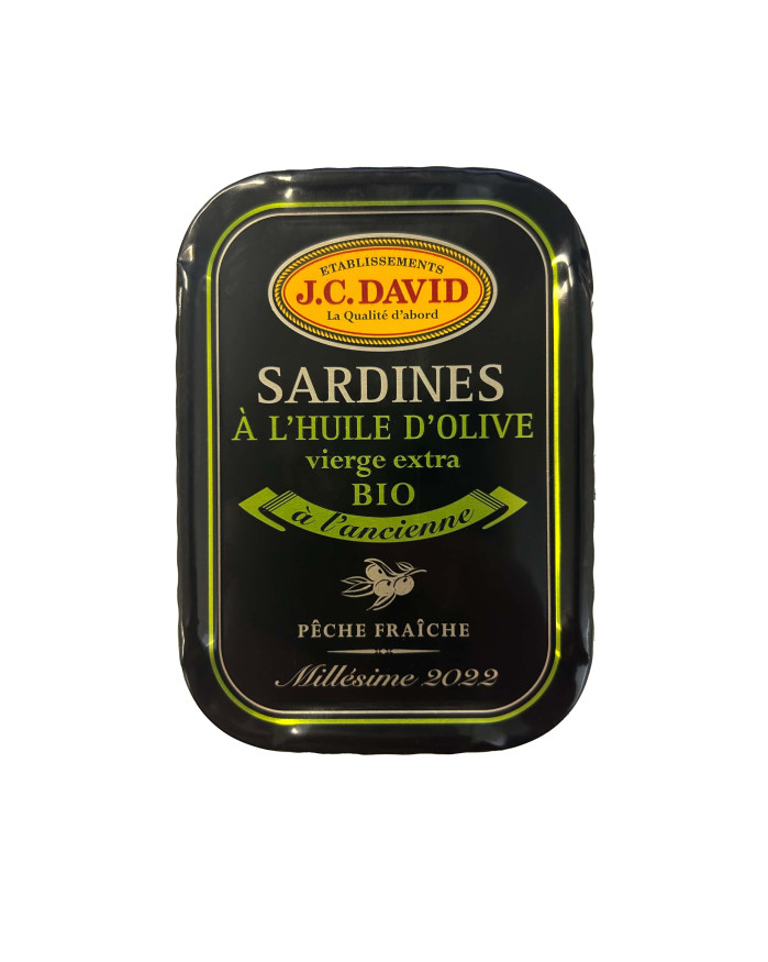 Sardines à l'huile d'olive BIO, Millésimées- 115 g