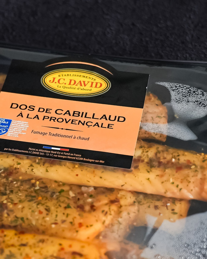 Dos de Cabillaud à la provençale fumé à chaud - 1kg sous atm