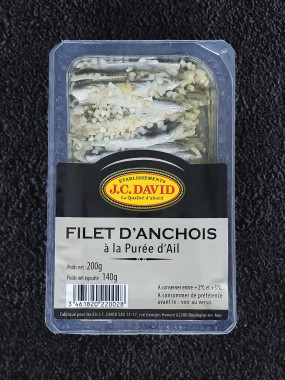 Filets d'anchois à l'ail - 200 g