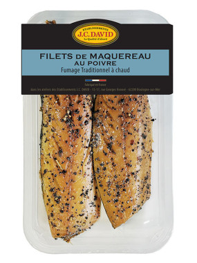 Filets de maquereau fumés au poivre Sous-skin - 200g 